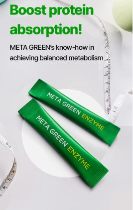 [VITALBEAUTIE] Meta Green Enzyme | Light Plant-Based Powder with Natural Taste | 14 Sticks + 2 Bonus