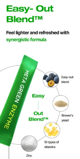 [VITALBEAUTIE] Meta Green Enzyme | Light Plant-Based Powder with Natural Taste | 14 Sticks + 2 Bonus