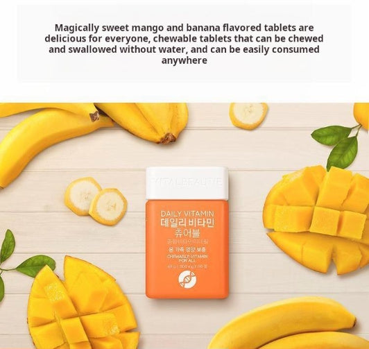 [VITALBEAUTIE] Daily Vitamin Chewable Mango Flavor | 60 Tablets (1-Month Supply)