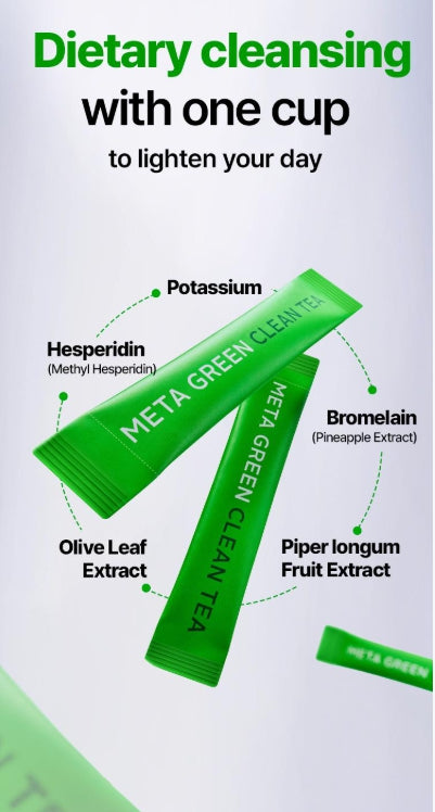 [VITALBEAUTIE] Meta Green Clean Tea Refreshing Detox Drink | 10 Sticks