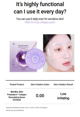[BIOHEAL BOH] Probioderm Collagen Remodeling Serum Gel Mask – Cooling, Hydrating Glow Care | 5+1ea Special Set