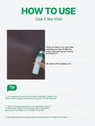 [BIOHEAL BOH] Panthecell Repair Cica Cream Mist – Moisture-Balancing Dual-Layer Mist 120+120 ml | GlowLab