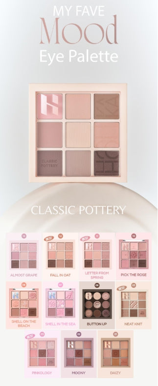 [Holika Holika] My Fave Mood Eye Palette Set – Soft Neutral Multi-Finish Eye Shadows | Palette Set