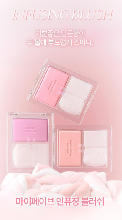 [Holika Holika] Infusing Powder Blush – Soft Radiant Finish – Single Shade Compact
