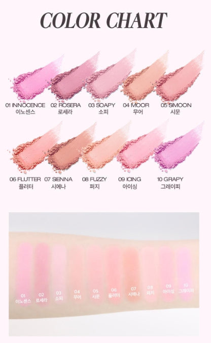 [Holika Holika] Infusing Powder Blush – Soft Radiant Finish – Single Shade Compact