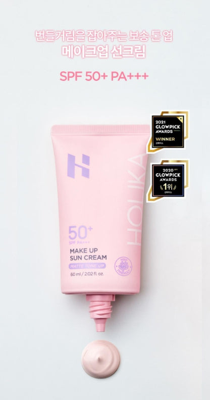 [Holika Holika] Makeup Sun Cream with Soft Matte Tone-Up Finish | 60 ml
