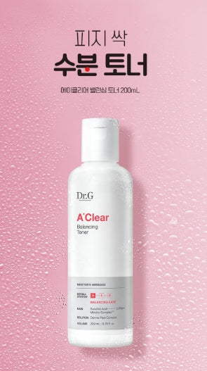 [Dr.G] A-Clear Balancing Toner with Fresh Hydrating Finish 200ml (+ Cotton Pads 70 pcs)