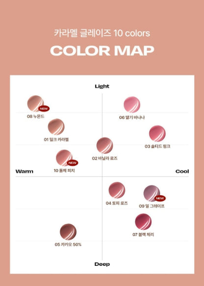 [alternativestereo] Lip Potion Caramel Glaze Glossy Nude Shine 8ml