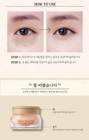 [SKINFOOD] Salmon Dark Circle Concealer Cream Natural Radiant Finish 10g