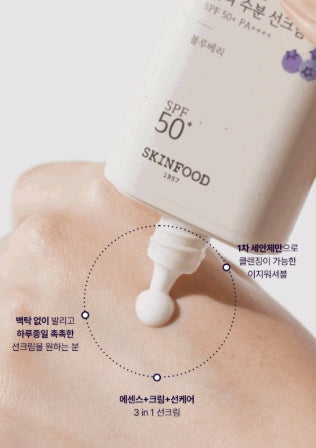 [SKINFOOD] Berry Moisturizing Sun Cream SPF50+ PA++++ Double Set 50ml x 2