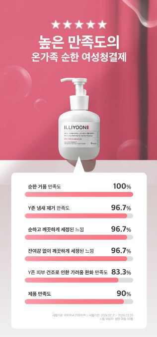[illiyoon] Probiotics Gentle Feminine Cleanser Soft Fresh Foam 300ml + 100ml