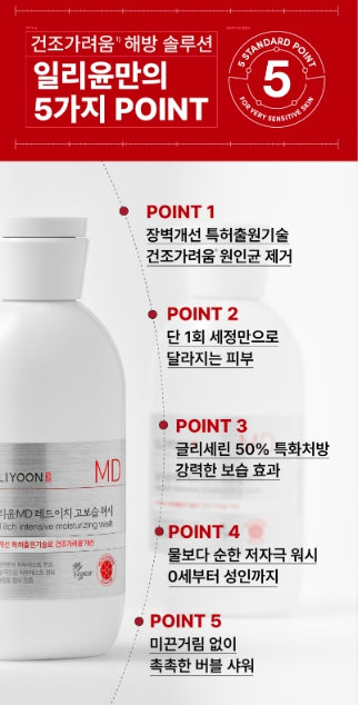 [illiyoon] Red-Itch High Moisture Body Wash Creamy Hydrating Cleanser 470g + 50g Set