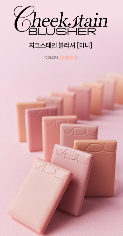 [vdl] Cheek Stain Blusher Soft Blurring Matte Finish Mini 4 Colors