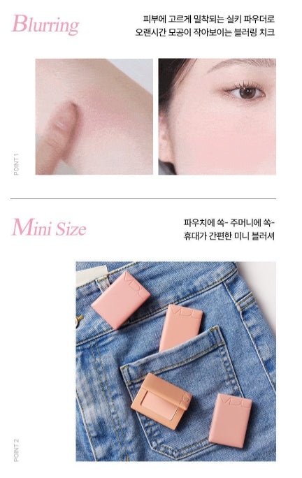 [vdl] Cheek Stain Blusher Soft Blurring Matte Finish Mini 4 Colors