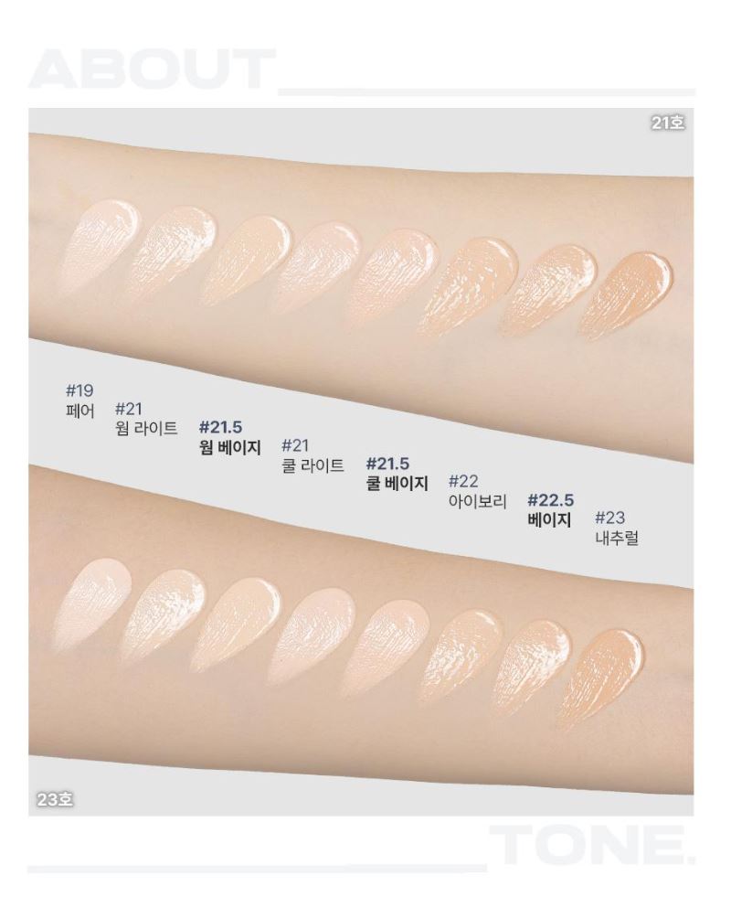 [ABOUT TONE] Skin Layer Fit Cushion Soft-Blur Matte Finish 13g (Single / Spatula Set)