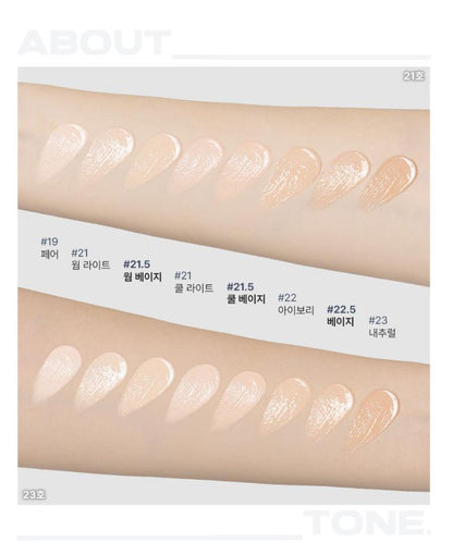 [ABOUT TONE] Skin Layer Fit Cushion Soft-Blur Matte Finish 13g (Single / Spatula Set)