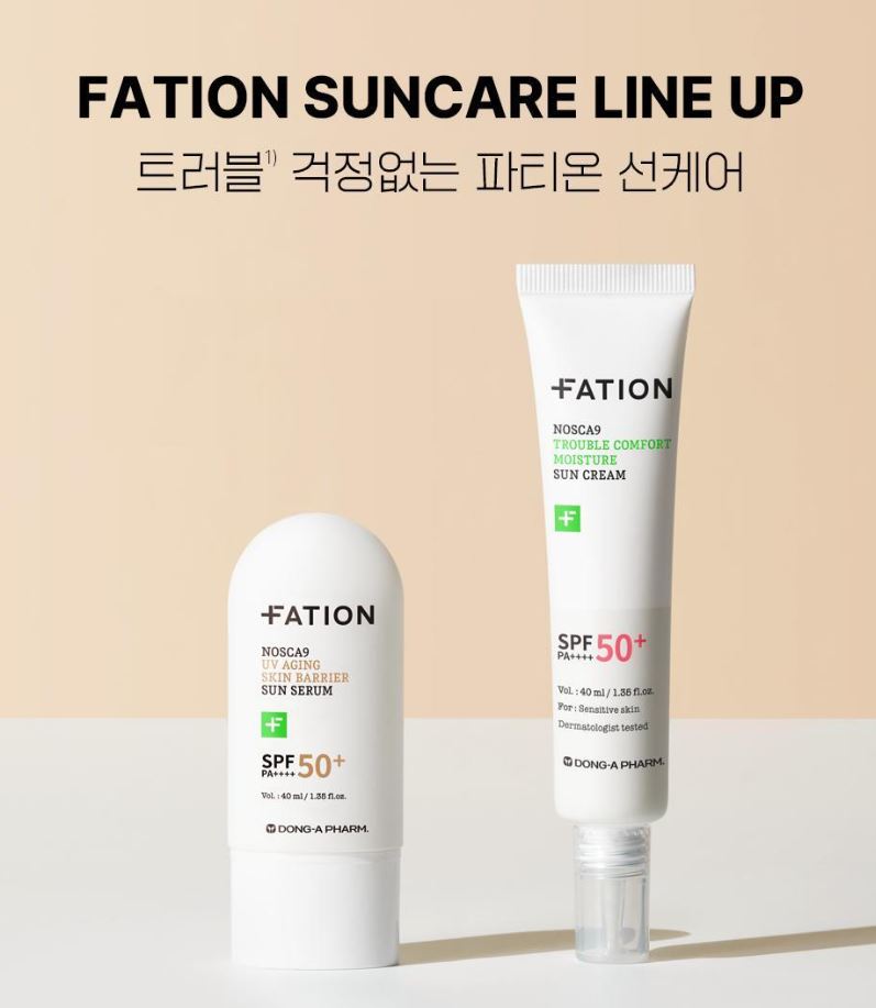 [FATION] Lightweight Moisture Sun Cream Fresh Comfortable Finish SPF50+ Set 40ml x2