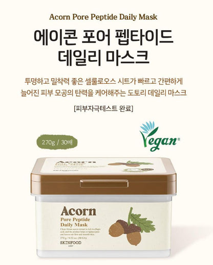 [SKINFOOD] Daily Sheet Mask Hydrating Soft Finish 30 Sheets