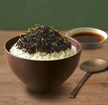 [bibigo] Korean Soy Sauce Seasoned Laver Flakes with Savory Crunch – 50 g × 5 Packs