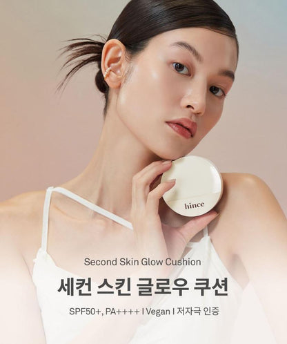 [hince] Second Skin Glow Cushion Radiant Semi-Glow Finish Set 2 Count