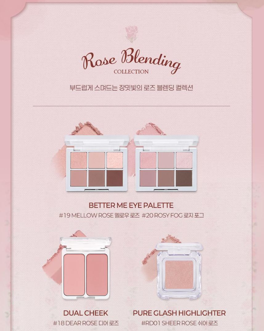 [2aN] Better Me Eye Palette Soft Rose Blending Finish 4.5g (6 Shades)