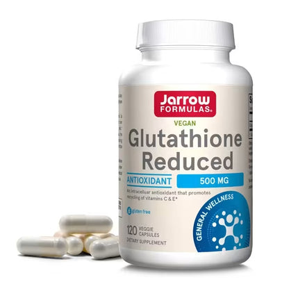 [Jarrow Formulas] Reduced Glutathione 500mg | Dietary Supplement for Daily Wellness | 60 / 120 / 150 Veggie Capsules