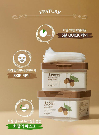 [SKINFOOD] Daily Sheet Mask Hydrating Soft Finish 30 Sheets