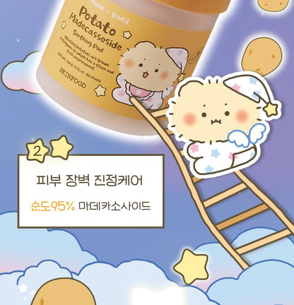 [SKINFOOD] Toner Pad Double Set Soft Comfort Finish 3 Types + Pouch