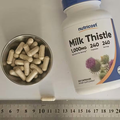 [Nutricost] Milk Thistle 1000mg Equivalent – Non-GMO & Vegan Supplement | 240 Capsules