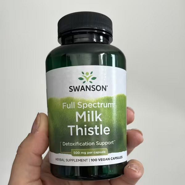 [Swanson] Full Spectrum Milk Thistle – 500mg Vegan Supplement | 100 Capsules