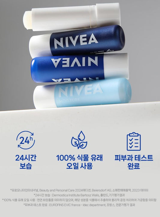 [NIVEA] Moisture Care Lip Balm – Soft Hydrating Finish – 4.8g x 2