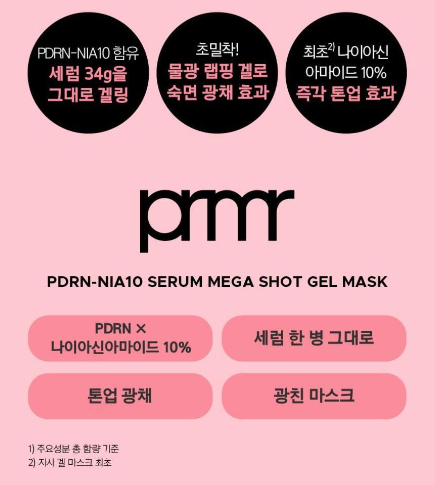 [primera] Serum Mega Shot Gel Mask Radiant Glow Set 4+1 Sheets