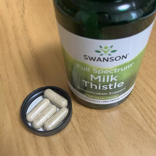 [Swanson] Full Spectrum Milk Thistle – 500mg Vegan Supplement | 100 Capsules