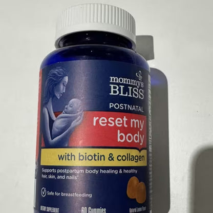 [Mommy’s Bliss] Postnatal Biotin & Collagen Gummies | 60 Gummies | Natural Lemon Flavor