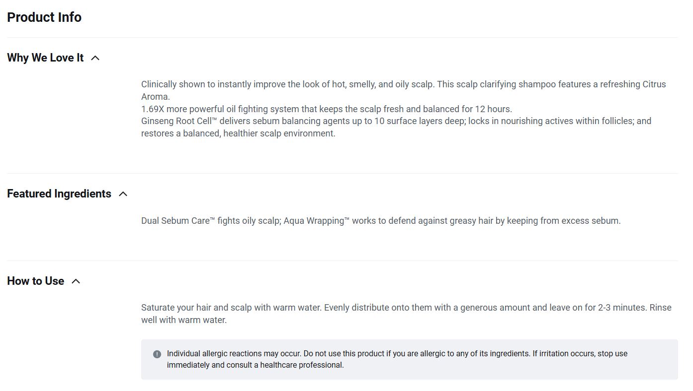 [Ryo] Oil Balancing Shampoo with Fresh Lightweight Lather 515ml