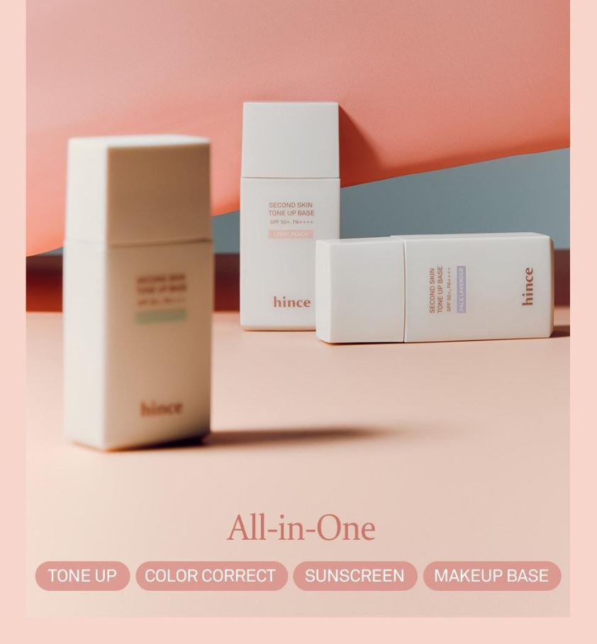 [hince] Second Skin Tone Up Base Radiant Smooth Finish SPF50+ PA++++ 35ml