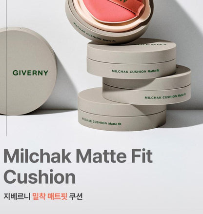 [GIVERNY] Milchak Matte Fit Cushion Soft Matte Finish 12g + Refill