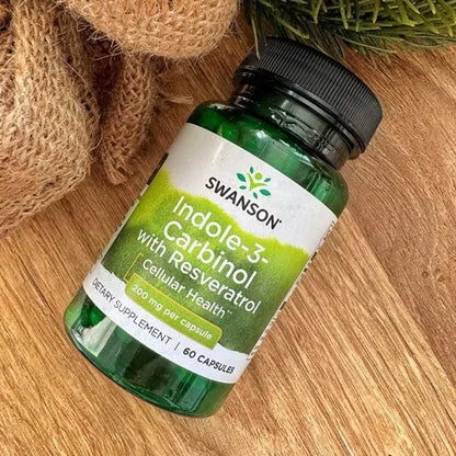 [Swanson] Indole-3-Carbinol with Resveratrol | Plant-Based Dietary Supplement for Daily Wellness | 60 Capsules