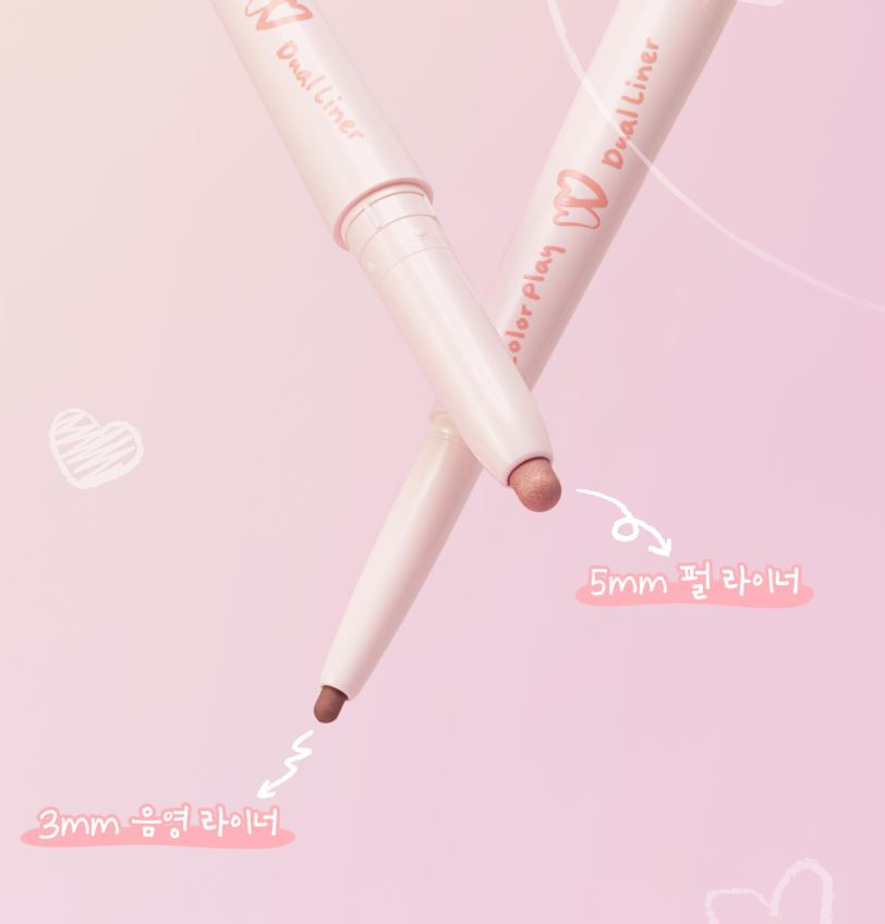 [2aN] Color Play Dual Liner Soft Matte & Pearl Finish Eye Liner 5 Colors
