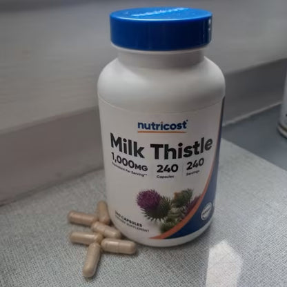 [Nutricost] Milk Thistle 1000mg Equivalent – Non-GMO & Vegan Supplement | 240 Capsules