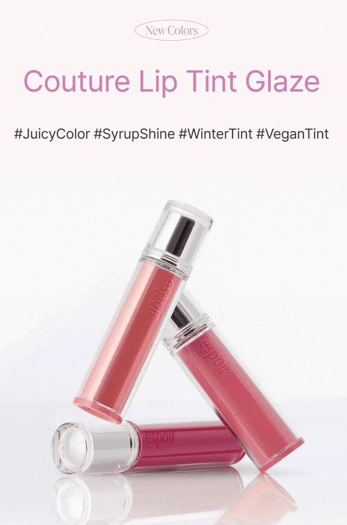 [espoir] Lip Trio Set – Couture Lip Tint Glaze + Sleek Cream Lipstick + Fitting Blur Mini (#Sour Peach)