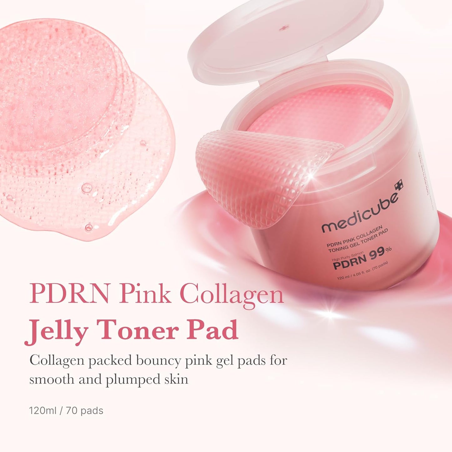 [Medicube] PDRN Pink Collagen Gel Toner Pads 70 Sheets | Olive young