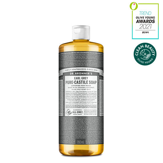 [Dr. Bronner’s] Pure Castile Soap – Organic Plant Oils for Face & Body | 950 ml (12 Variants)
