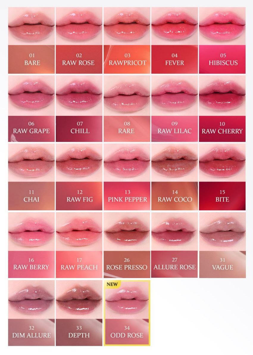 [hince] Raw Glow Gel Tint Sheer Glossy Finish Lip Tint 4ml