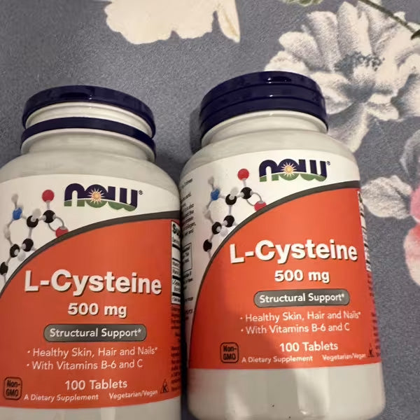 [NOW Foods] L-Cysteine 500mg with Vitamin B6 & C | 100 Vegan Tablets | Dietary Supplement