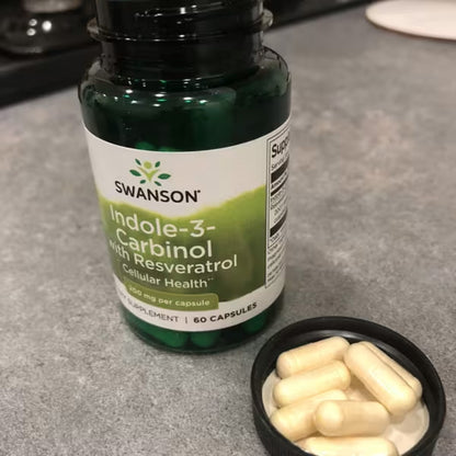 [Swanson] Indole-3-Carbinol with Resveratrol | Plant-Based Dietary Supplement for Daily Wellness | 60 Capsules