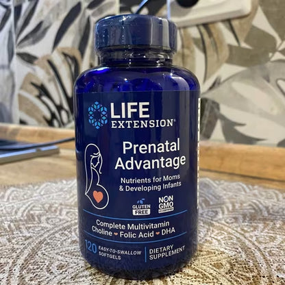 [Life Extension] Prenatal Advantage – Multivitamin with Choline, Folic Acid & DHA | 120 Softgels