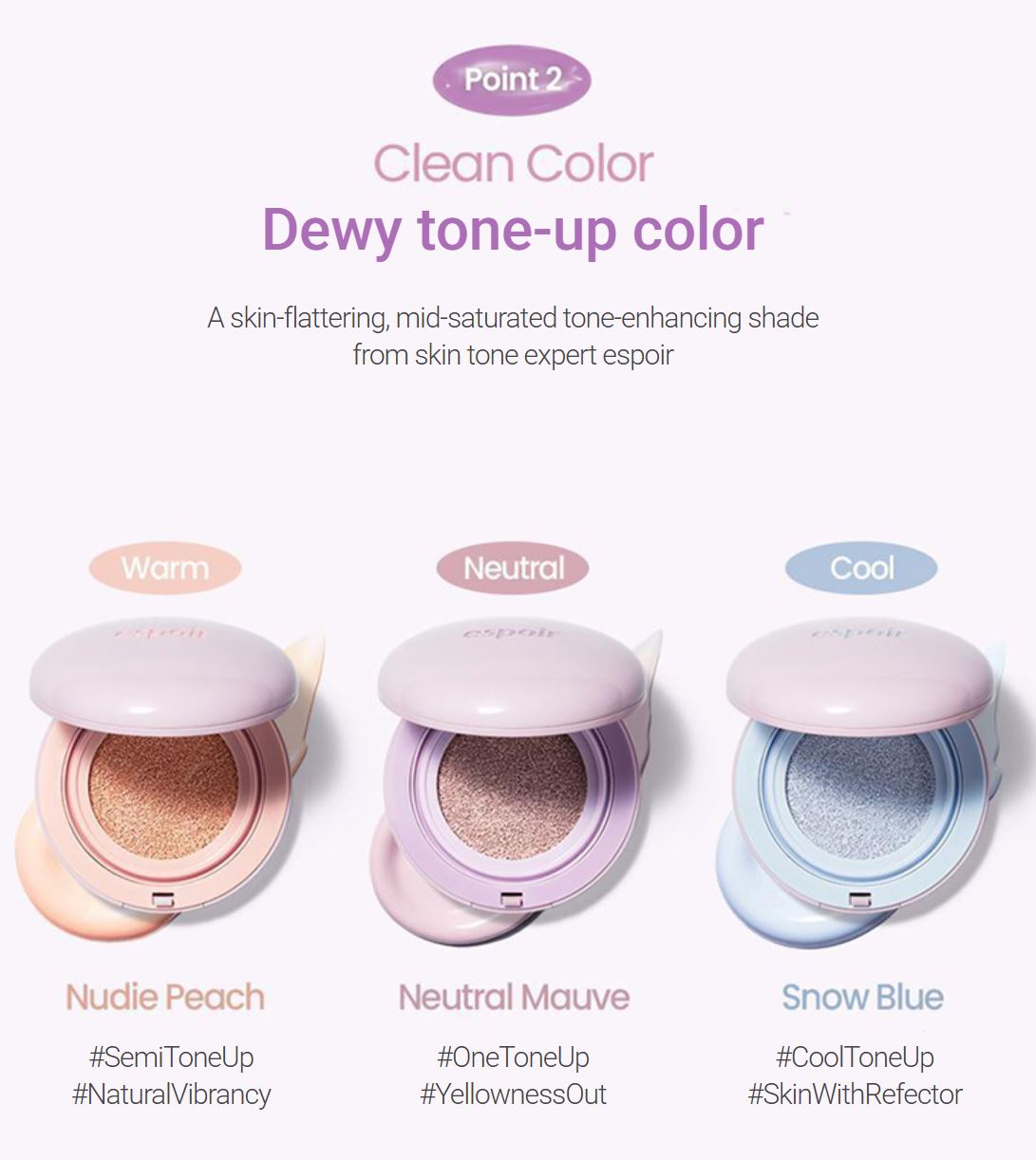 [espoir] Dew Like Jello Tone Up Cushion – Dewy Vegan Glow Finish 15g | GlowLab