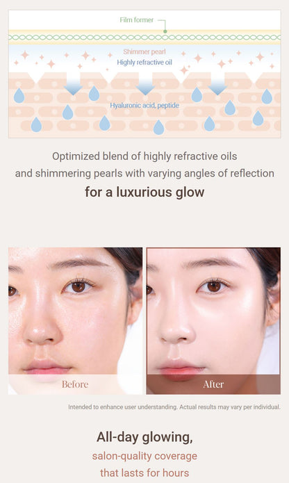 [espoir] Be Glow Stick Foundation Set – Vegan Radiant Base with Shading Stick 11g