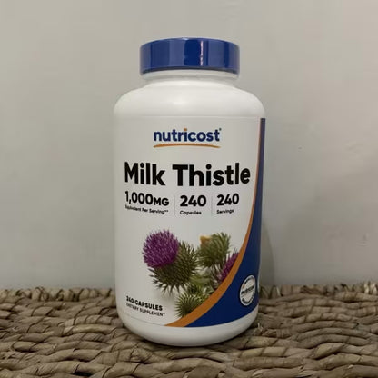 [Nutricost] Milk Thistle 1000mg Equivalent – Non-GMO & Vegan Supplement | 240 Capsules